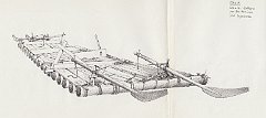 211-Italia - Carnia - zattera per fluitazione di legname